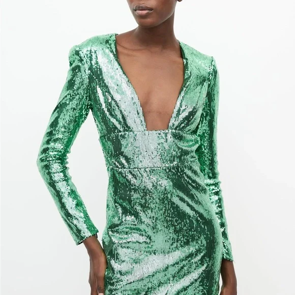 green emerald velvet dress Jasmine Halter Mini Dress, in Deep Emerald Luxe Satin | Show Me Your Mumu main image 0